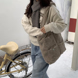 KYLETHOMASW  -  Streetwear Fluffy Y2k Aesthetic Women's Handbags Sweet Kawaii Pocket Shoulder Bags Fashion All Match Shopping Underarm Bag