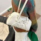 KYLETHOMASW  -  Bandage Bow Shoulder Bag Pillow Bags for Woman New Versatile Bolsos Mujer Commuter Boston Sac Femme Advanced Sense Bolsas