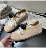 KYLETHOMASW  -  Retro Sporty Thick Bottom Breathable Heightening Shoes Vintage Dequn Round Toe Low Heel Comfortable All Season Women's Shoe