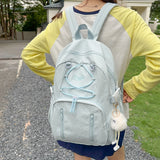 KYLETHOMASW  -  Women's Large Capacity Drawstring Backpack Female Fresh Aesthetic Daily School Book Bag New Fashion Trend Back Pack
