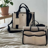 KYLETHOMASW  -  Korean Instagram Mommy Bag New Canvas One Shoulder Diagonal Straddle Bag Large Capacity Multi functional Mom and Baby Bag