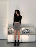 KYLETHOMASW  -  Women's High Waist Cargo A-Line Mini Skirt with Drawstring Casual Slim Skirt