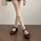 KYLETHOMASW  -  New Spring Vintage Thick Heel Women Mary Jane Shoes Fashion Butterfly-knot Height Increase Shoes Ladies Elegant Dress Pumps