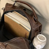 KYLETHOMASW  -  Casual Vintage Brown Backpacks Women Preppy Style Large Capacity Mochila Schoolbag Female Retro Y2k Backpack Aesthetic