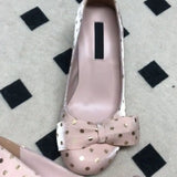 KYLETHOMASW  -  Vintage Round Toe High Heels Women French Bow Slip-on Non-Slip Wear-Resistant Block Heels