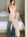 Kylethomasw Sexy Women's Midi Dress Sleeveless Print Slim Backless Camisole Dresses Holiday Party Spring Summer New Fashion Clothing