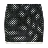 KYLETHOMASW  -  Lace lace polka dot wrap hip skirt, spring style, mature temperament, short skirt