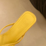 KYLETHOMASW  -  New Rhinestone Square Head Sandals Women's Temperament Socialite Style Fine Heel High Heel Women's Sandals
