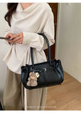 KYLETHOMASW  -  Korean Style Minimalist Solid Color Single Shoulder Crossbody Bag Women Large Capacity Fashionable Texture Handheld Tote Bag...