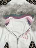 KYLETHOMASW  -  Autumn Fashion Vintage Long Sleeve Hoodie Women Design High Street White Slim Zipper Patchwork Coat Hot Girl Y2k Chic Cardigan