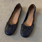 KYLETHOMASW  -  Comfort Walking Shoes Women Ballet Flats Handmade Soft Leather Mary Jane Flat Bottom Shoes Retro Casual Daily Loafers Footwear