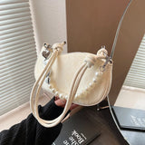 Kylethomasw Niche Design Small Shoulder Bag Women's 2024 Spring New Trendy Versatile Small Square Bag Fashion Pearl Tide Shoulder Bag