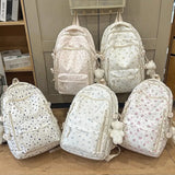 KYLETHOMASW  -  Floral Print Mochilas Mujer High Capacity Mochila Student Bag Japan College Style Bolsas Commuter Backpack Bags for Woman