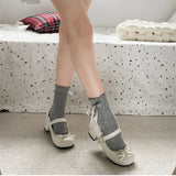 KYLETHOMASW  -  Fashion JK Women Mary Jane Shoes Ladies Causal Shallow Butterfly-knot Shoes Spring Autumn Female Leather Shoes