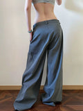 KYLETHOMASW  -  Pleated Autumn Winter Men's and Women's Trendy Brand Vertical Silhouette Loose Wide-leg Casual Versatile Floor-mopping Trousers
