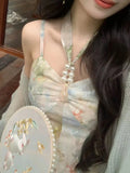 KYLETHOMASW  -  Women Elegant Casual Floral Dress Sleeveless Vintage Chic A-Line Party Beach Holiday Vestidos Female Spring Summer Clothes New