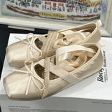 KYLETHOMASW  -  Womens Mary Jane Shoes Exquisite Square Head Ballet Casual Shoes for Woman Comfortable Flat Shoe Designer Shoes Zapatos De Mujer