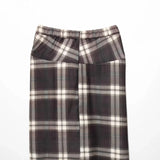 KYLETHOMASW  -  Retro Plaid Mini Skirt Women's New Design Casual Sexy High Waist Pleated Asymmetrical Midi Skirt Street Style Trendy
