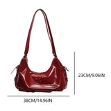 KYLETHOMASW  -  Trend Brand Crescent Bag Women PU Leather Fashion Backpack High Quality Shoulder Bag Adjustable Strap Ladies Solid Crossbody Bag