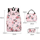 KYLETHOMASW  -  3 Piece Fashion Cute  Student School Bag, With lunch Box Bag,Lightweight Large Capacity Zipper Backpack Woman and Man, Unisex