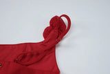 KYLETHOMASW  -  New Strap Splicing Flower Hip Wrap Streamer Suspender Dress Women