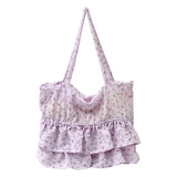KYLETHOMASW  -  Sweet Ruffled Shoulder Armpit Bag 2025 Spring and Summer New Large Capacity Student Class Bag Fashionable Tote Bag