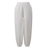 KYLETHOMASW  -  Women's Wide Leg Pants Casual Baggy Balloon Pants Solid Color Elastic Waist Loose Lantern Trousers with Pockets