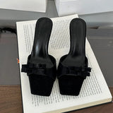 KYLETHOMASW  -  Fashion Butterfly-Knot Women High Heels Pumps Shoes New In Summer Spring Female Slip On Footwear Sexy Ladies Thin Heels Shoes