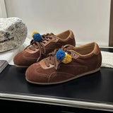 KYLETHOMASW  -  Retro Sporty Thick Bottom Breathable Heightening Shoes Vintage Dequn Round Toe Low Heel Comfortable All Season Women's Shoe