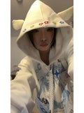 KYLETHOMASW  -  Autumn New Three-Dimensional Wings American Cartoon Girl Hooded Sweatshirt Women's INS Slimming Design Hoodie