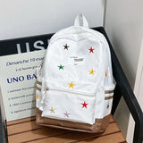 KYLETHOMASW  -  Star Embroidery Schoolmochila Lightweighte Casual Bag Student Backpack Cute Ins Sac Femme Large Capacity Bags for Woman