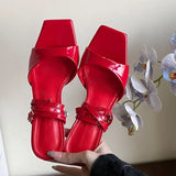 KYLETHOMASW  -  New Fashion Ankle Strap Women High Heels Pumps Shoes Female Square Toe Footwear Shallow Party Ladies High Heels Shoes