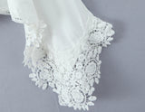 KYLETHOMASW  -  French Style Irregular Summer Midi Skirt Lace White 100% Cotton A-line Casual Women Long Ruffles Y2K Vocation Ladies Skirt Falda