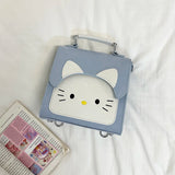 KYLETHOMASW  -  Women Preppy Kawaii Cat Backpacks Sweet Y2k Aesthetic Girls Fashion Casual Backpack Streetwear Cute Students All Match Schoolbag