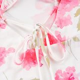 KYLETHOMASW  -  Vacation Floral Printed Slip Dress Elegant Women Spring Summer Backless Dress Beach Holiday Date Outfit Valentine's Day