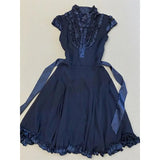 KYLETHOMASW  -  Y2k Ruffles Women Dresses Spring Summer Bandage Solid Vestidos Mujer Japanese Style Vintage Stand Collar Long Dress