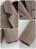 Kylethomasw Autumn Plaid Blazer for Women Elegant High Quality Office Outfits New In Jacket Double Breasted Coat Oversized Blazer De Mujer