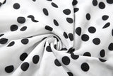 KYLETHOMASW  -  Backless Elegant See Through Maxi Dress Women Polka Dots Print Low-Neck Sleeveless Summer Holiday Ruched Sexy Outfits