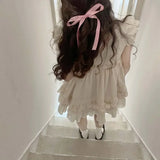 KYLETHOMASW  -  Women's Summer New Style Slimming Ruffle Edge Dress Trendy Bow Decorated Sleeveless Vestido Deluxe Wooden Ear Edge Dress