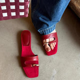 KYLETHOMASW  -  Luxury Designer Women Clip Toe Slippers Fashion Party Dress Low Heel Slide Summer Street Style Footwear