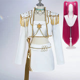 KYLETHOMASW  -  Rumi Mira Zoey White Singing Suit Women Halloween Carnival Party Role Playing Outfit Cosplay Costume Wig
