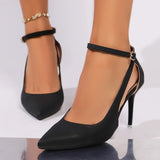 KYLETHOMASW  -  Summer new sexy European and American women's hollow high heels stiletto orange fashion pointed high-heeled sandals size 36-42