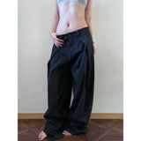 KYLETHOMASW  -  Pleated Autumn Winter Men's and Women's Trendy Brand Vertical Silhouette Loose Wide-leg Casual Versatile Floor-mopping Trousers