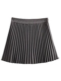 Kylethomasw 2024 Women Pleated Mini Skirt High Waist Side Zipper A-line Short Faldas Spring Female Casual Fashion Steetwear Skirts New