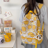KYLETHOMASW  -  Retro Bohemian Style Colorful Student Schoolbags Large Storage Bag Sunflower Travel Backpack Laptop Backpacks Back To School