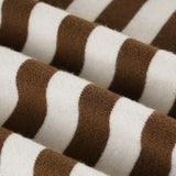 KYLETHOMASW  -  Sweet Slim Casual U Neck Long Sleeve Striped Contrast Color Pullover Knitted Pullovers