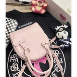 KIylethomasw Sweet Pink Mini Bag Purse Women Hot Girls Handle Casual Crossbody Bags Female Fairycore Aesthetic Messenger Shell Bag