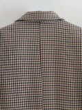 KYLETHOMASW  -  England Double Breasted Casual Blazer Mujer Women Blazers Ins Fashion Blogger Retro Plaid Blazer WomenAnd Jackets