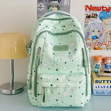 KYLETHOMASW  -  Star Print Mochilas Mujer High Capacity Mochila University Student Bag Casual Fresh Sweet Backpack Korean Ins Bags for Woman