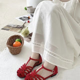 KYLETHOMASW  -  Summer Fashion Weaving Hollow Flat Bottom Baotou Comfortable Soft Bottom Sandals for Women's Casual Versatile Sandals